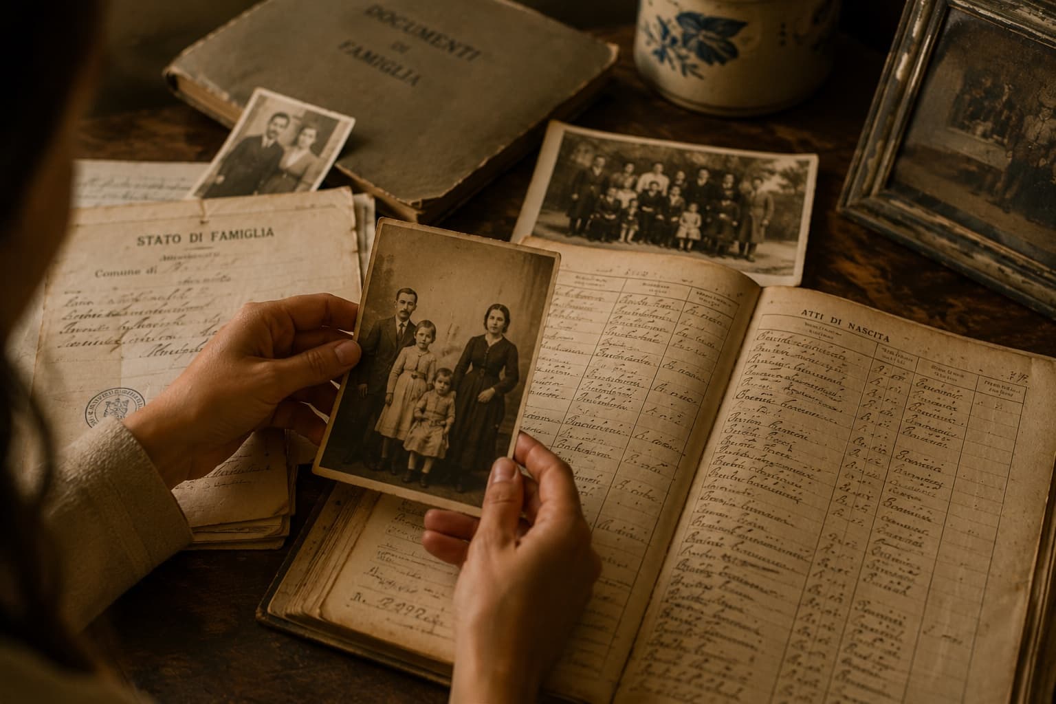 Documentos y fotografías de familia